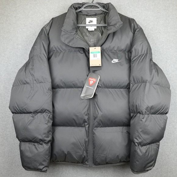 Nike Primaloft Puffer Jacket Mens XL Gray Full Zip Insulated Outdoor Hike Gorp